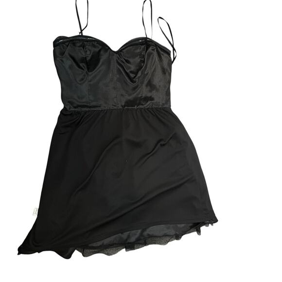 Jun & Ivy Cocktail Dress Women's Size M Black Tulle Gold Sequins Balletcore - Picture 8 of 11